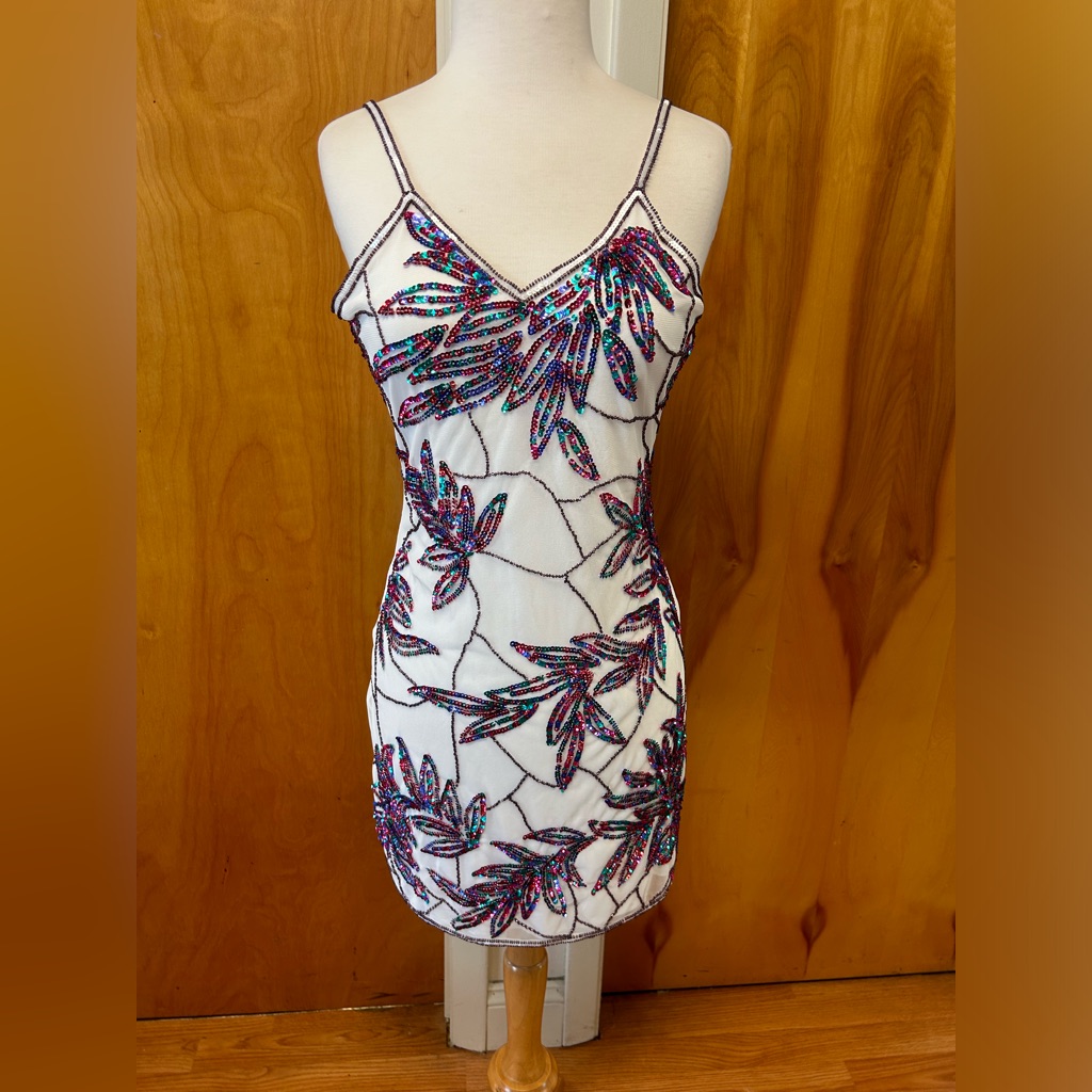 Raga Sequin Mini Dress With A Low Back Size Small